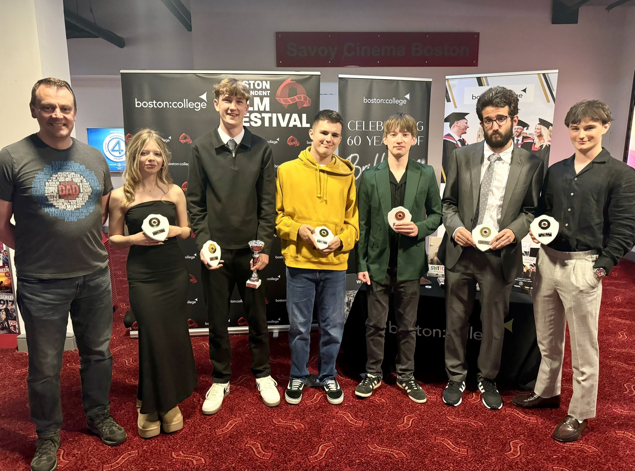 Students at the annual Boston Independent Film Festival.
