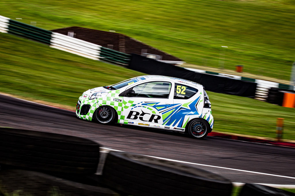 Boston College Racing car on track.