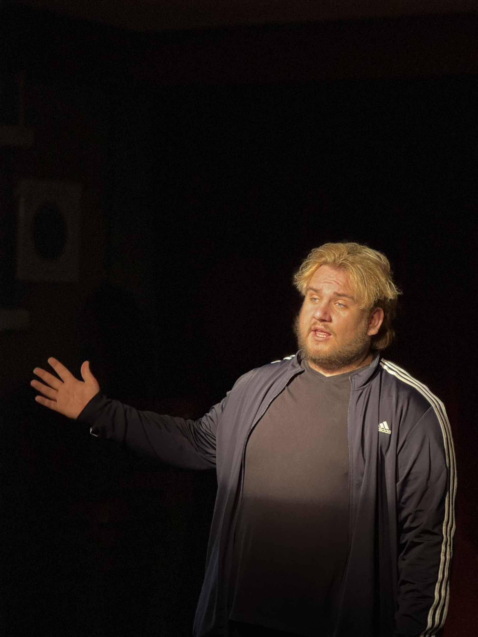 A student performing at a show.