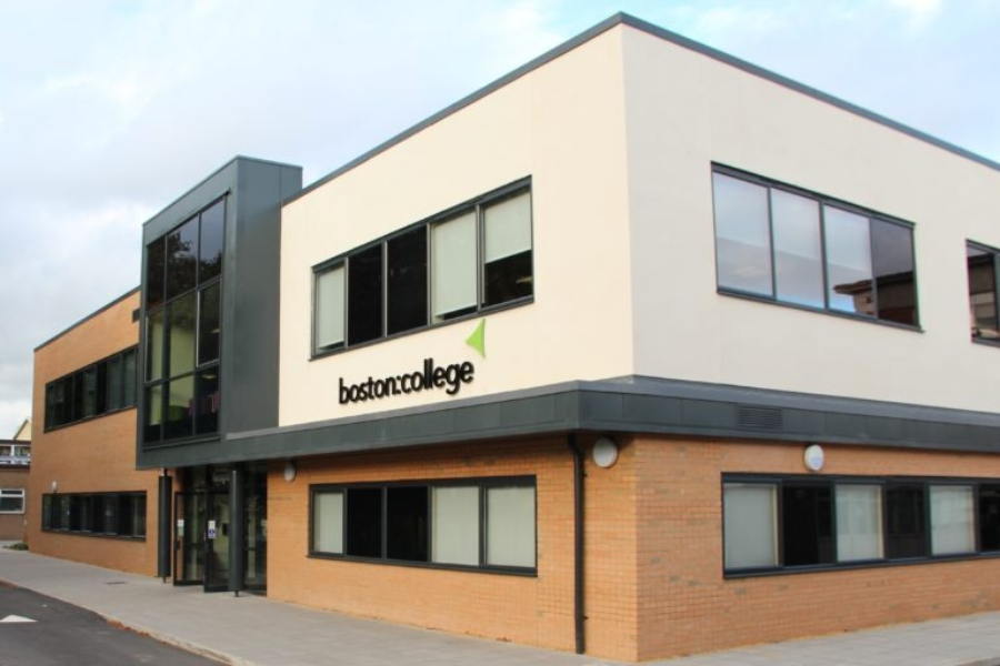 Exterior of main reception at Rochford campus.