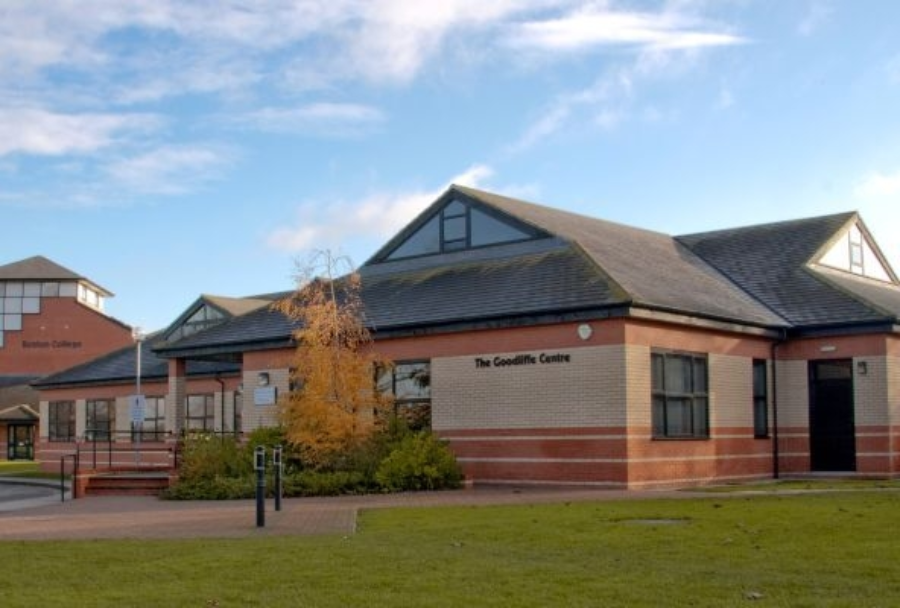 Exterior of the Goodliffe Centre at Boston College.